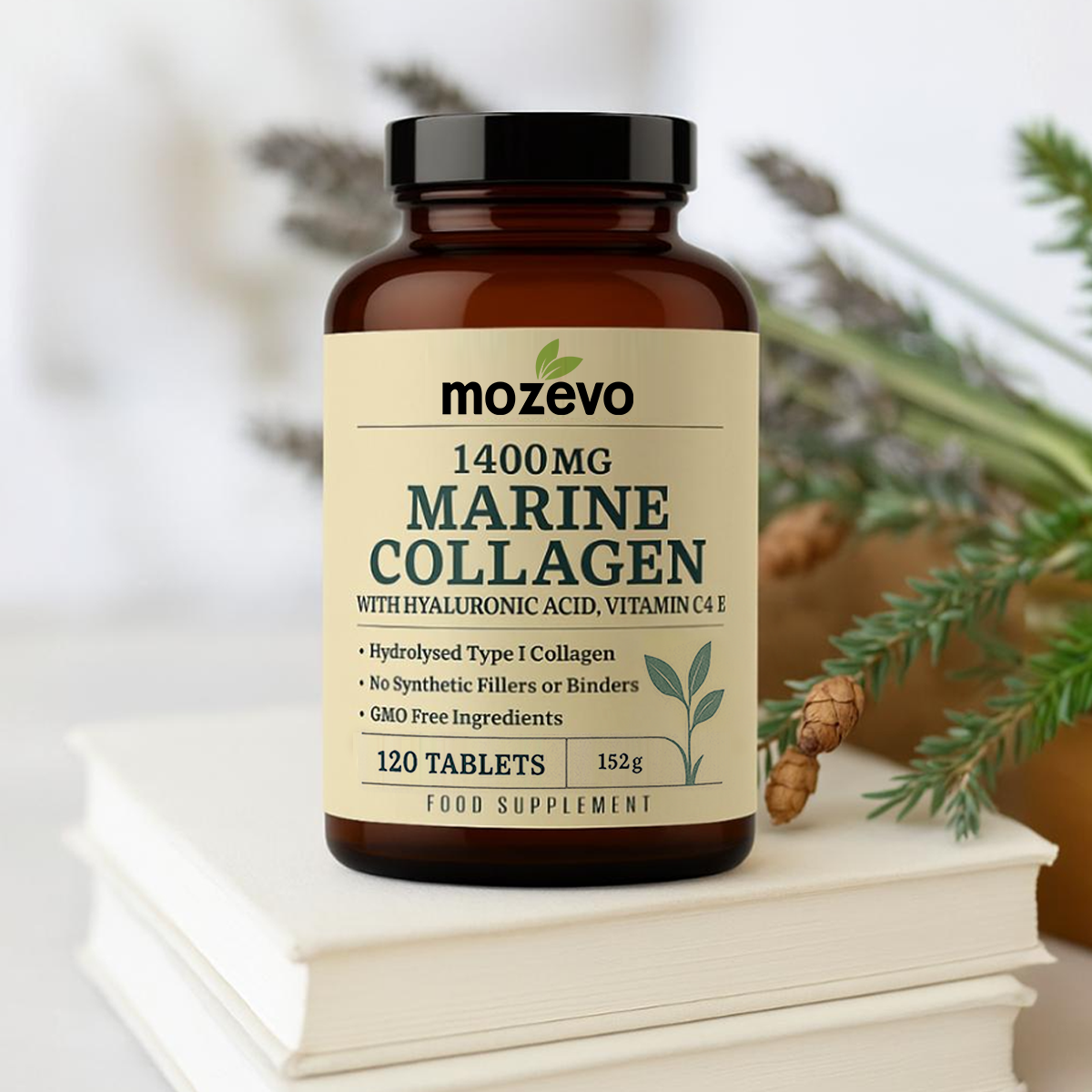 Mozevo® Hydrolysed Marine Collagen with Hyaluronic Acid 1400mg